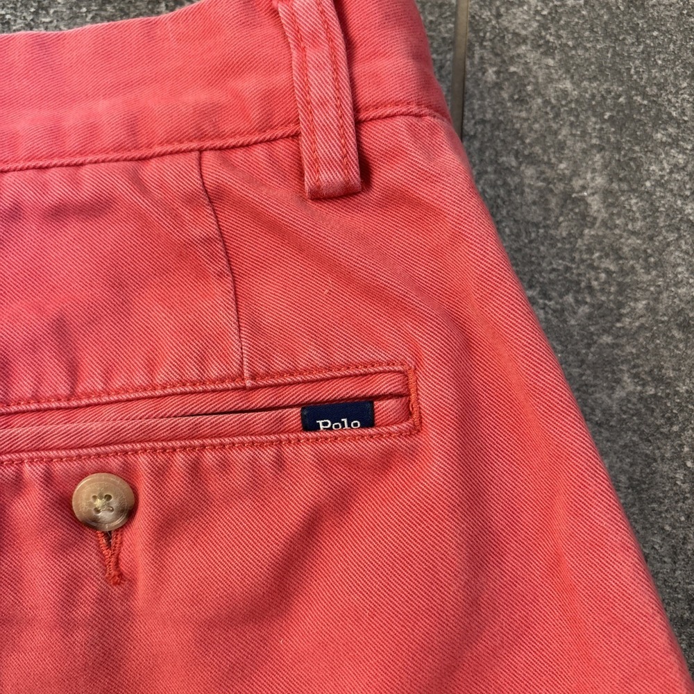 Polo Ralph Lauren Shorts Men 32 Pink Salmon Classic Fit 9 Inch Cotton Chino - Picture 7 of 11